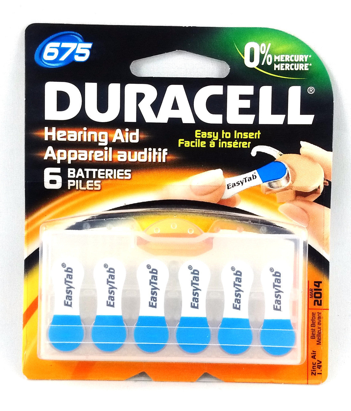 DURACELL 675 HEARING AID BATTERY 6'S - Queensborough Community Pharmacy
