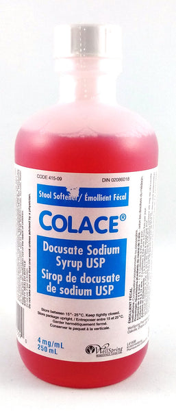 COLACE SYRUP 20MG/5ML 250ML - Queensborough Community Pharmacy