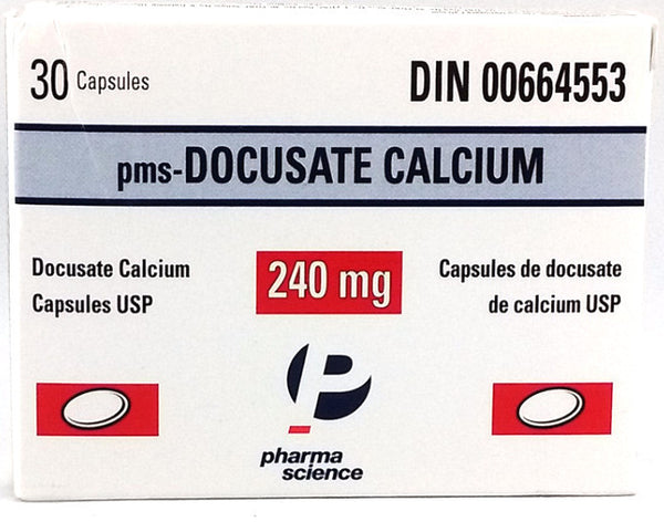 PMS-DOCUSATE CALCIUM CAP 240MG 30'S - Queensborough Community Pharmacy