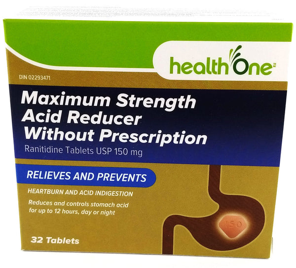 H ONE ACID REDUCER 150MG MAX STR32'S - Queensborough Community Pharmacy