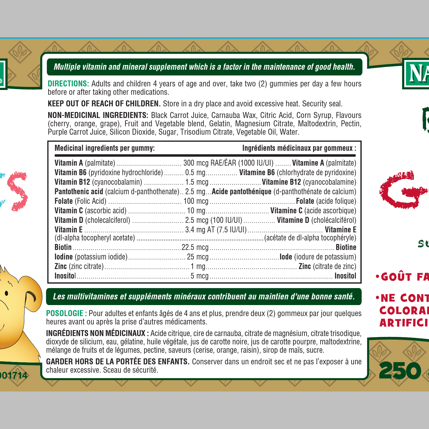 NATURE'S BOUNTY BEARS GUMMIES 250'S - Queensborough Community Pharmacy - 2