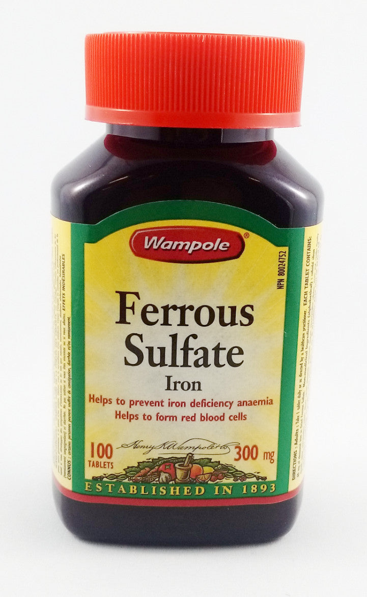 WAMPOLE FERROUS SULPHATE 300MG 100'S - Queensborough Community Pharmacy - 1