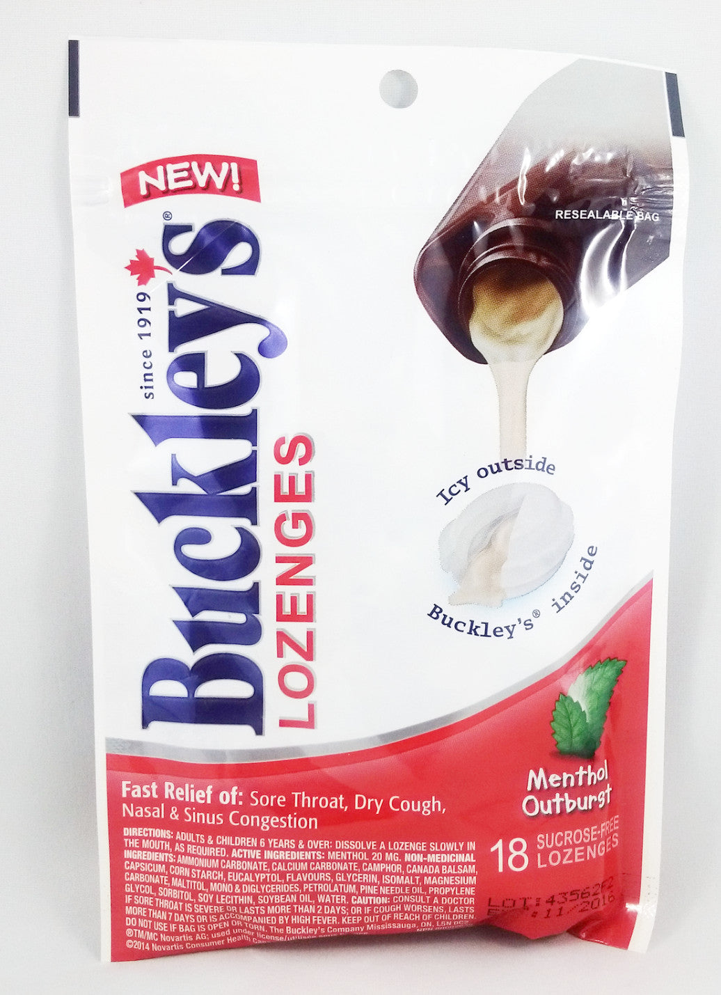 BUCKLEY'S LOZENGES MENTHOL 18'S - Queensborough Community Pharmacy