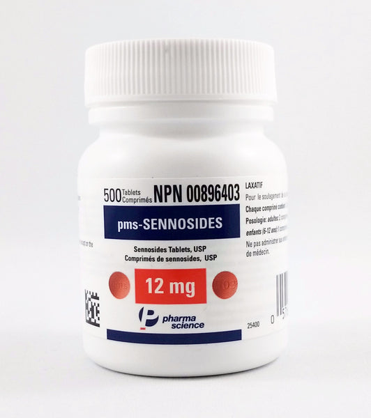 PMS-SENNOSIDES 12MG 500'S - Queensborough Community Pharmacy