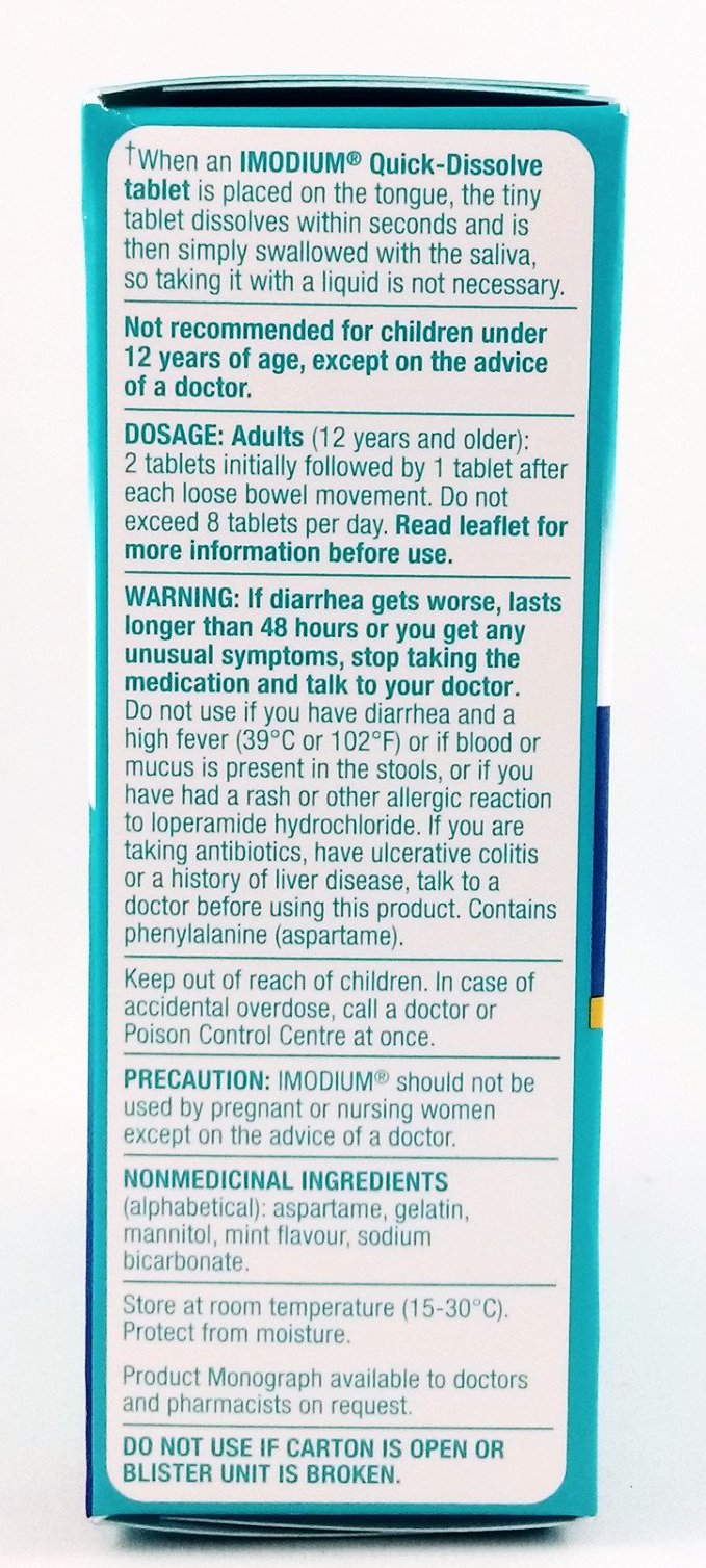 IMODIUM QUICK DISSOLVE 20'S - Queensborough Community Pharmacy - 2