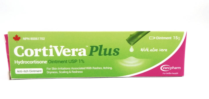 CORTIVERA PLUS 1% HYDROCORTISONE OINTMENT 15G - Queensborough Community Pharmacy - 1