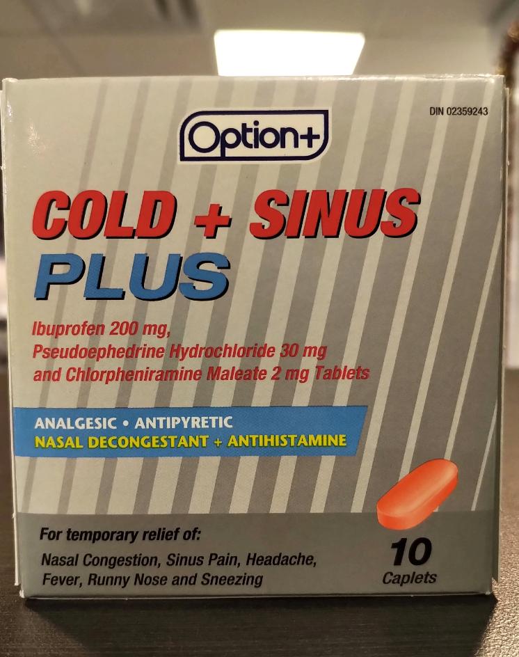 OPTION+ COLD & SINUS PLUS TABLETS