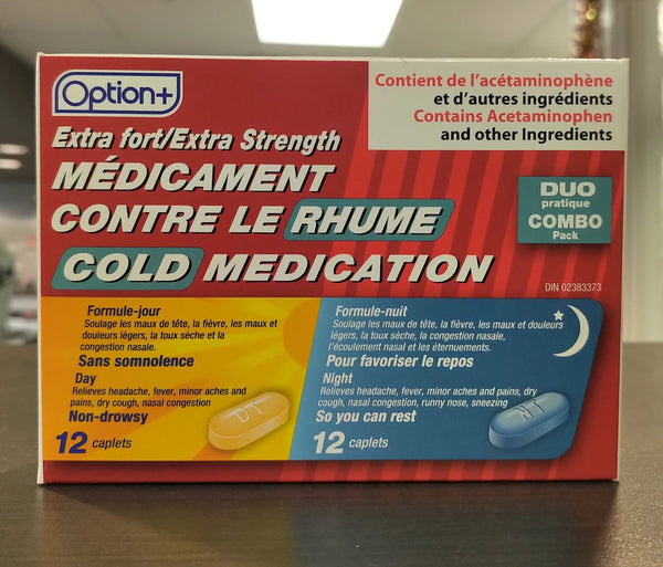 OPTION+ COLD DAY & NIGHT COMBO 500MG 12+12