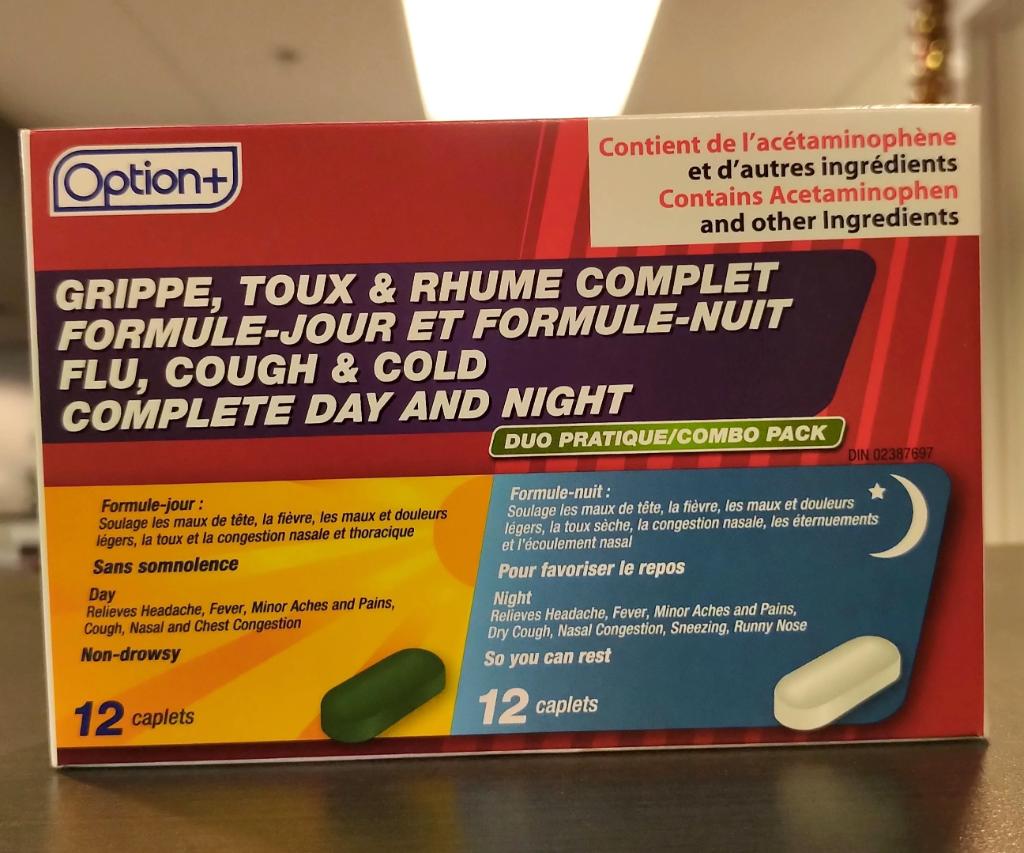 OPTION+ FLU COUGH & COLD 500MG 12+12