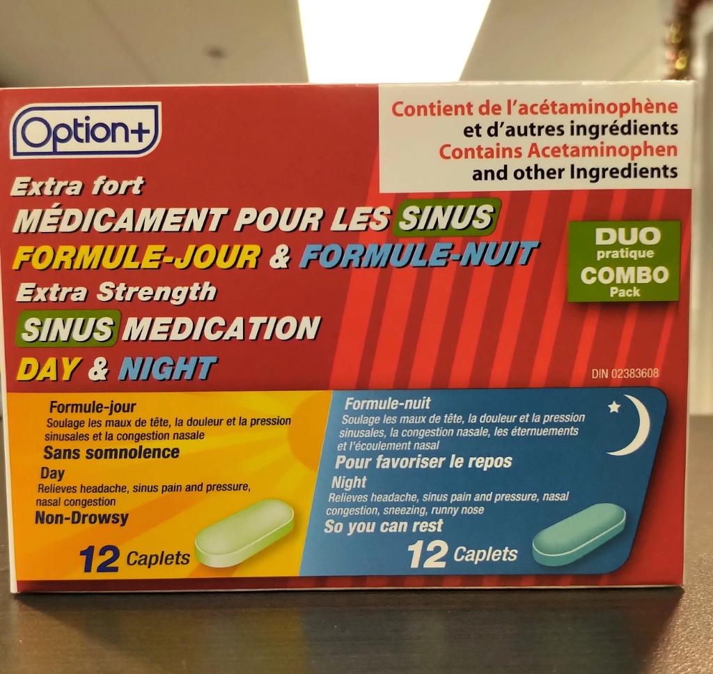 OPTION+ SINUS DAY & NIGHT EXTRA STR.500MG 12+12