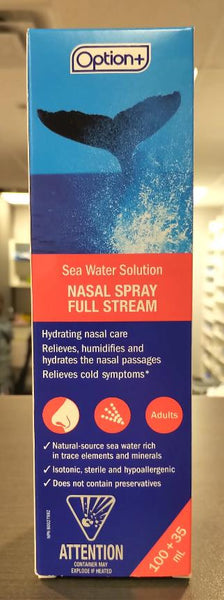 OPTION+ NASAL SPRAY WATER SOLUTION