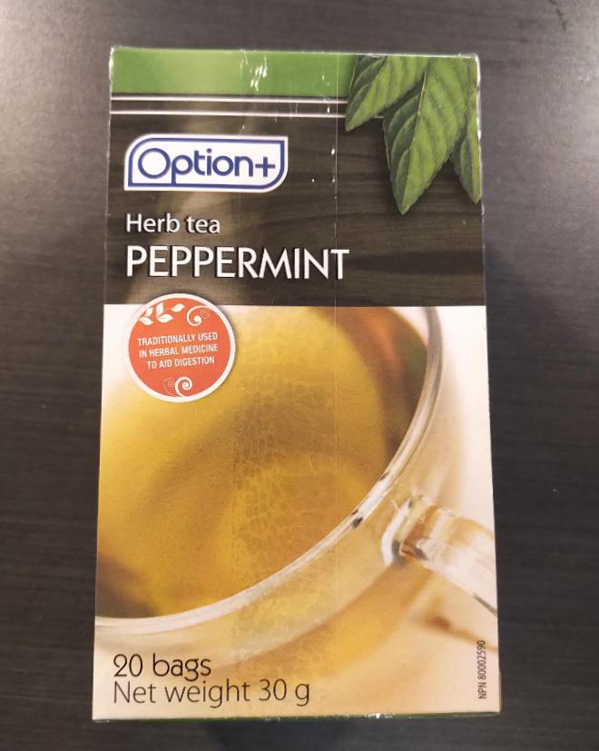 OPTION+ PEPPERMINT TEA 20 TEA BAGS