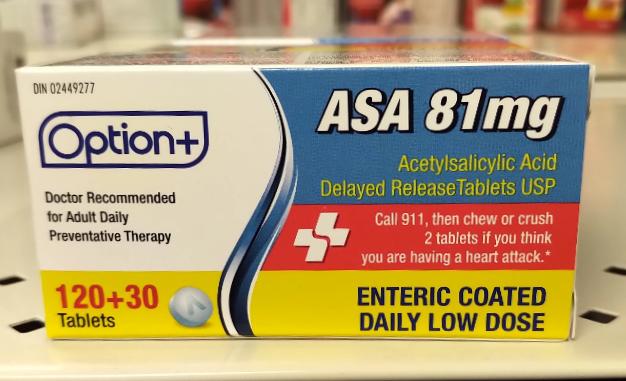 OPTION+ ASA 81MG LOW DOSE BONUS 120 + 30 TABLETS