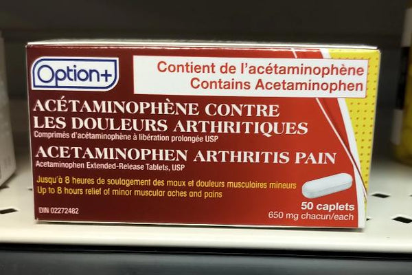 OPTION+ ACET ARTH 650MG   50