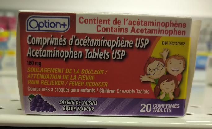OPTION+ ACETAMINOPHEN CHILD TB 160G 20