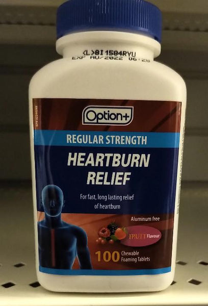 OPTION+ HEARTBURN RELIEF TABLETS