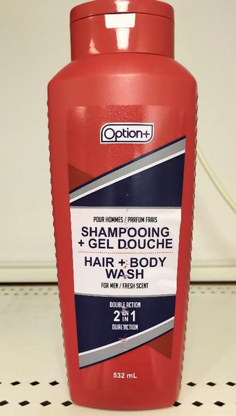 OPTION+ HAIR AND BODY WASH FOR MEN 2IN1