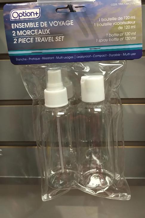 OPTION+ TRAVEL BOTTLE & SP KIT 120ML 2PC
