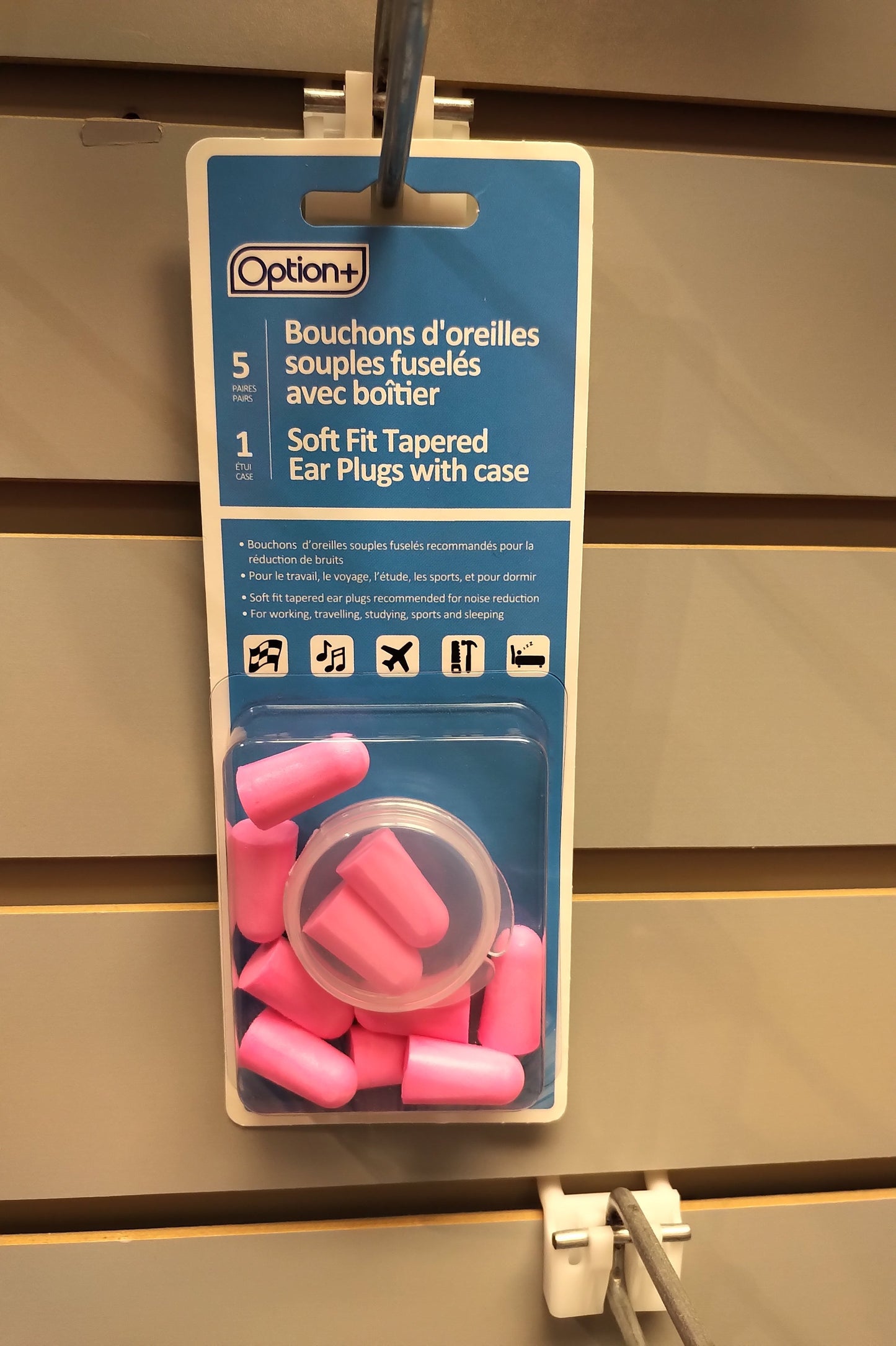 OPTION+ EAR PLUG SOFT FOAM WCASE 10