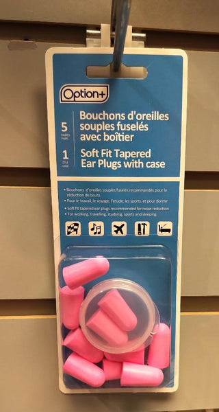 OPTION+ EAR PLUG SOFT FOAM WCASE 10
