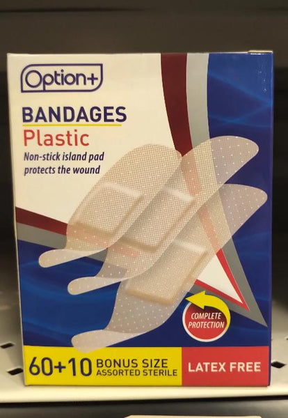 OPTION+ BANDAGE PLASTIC 60+10