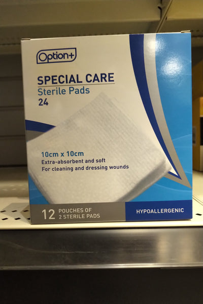 OPTION+ STERILE PADS 10 X 10 CM