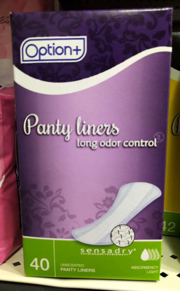 OPTION+ PANTY LINERS ODOR CONTROL 40