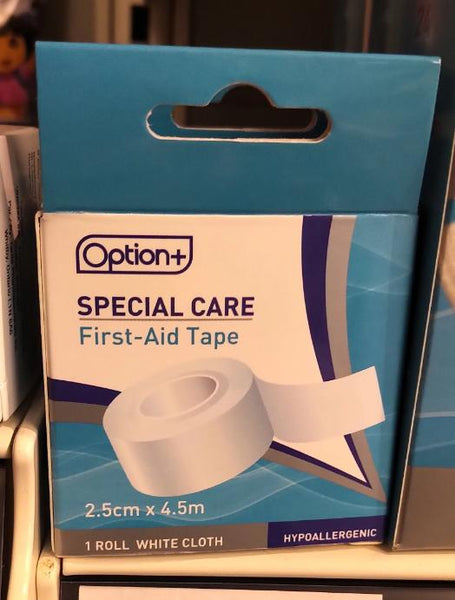 OPTION+ SPECIAL CARE FIRST-AID TAPE 2,5CM X 4.5M