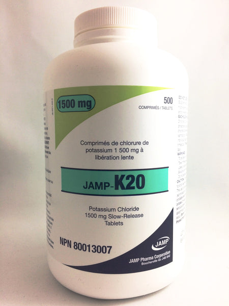 JAMP-POTASSIUM K-20 1500MG 500'S - Queensborough Community Pharmacy - 1