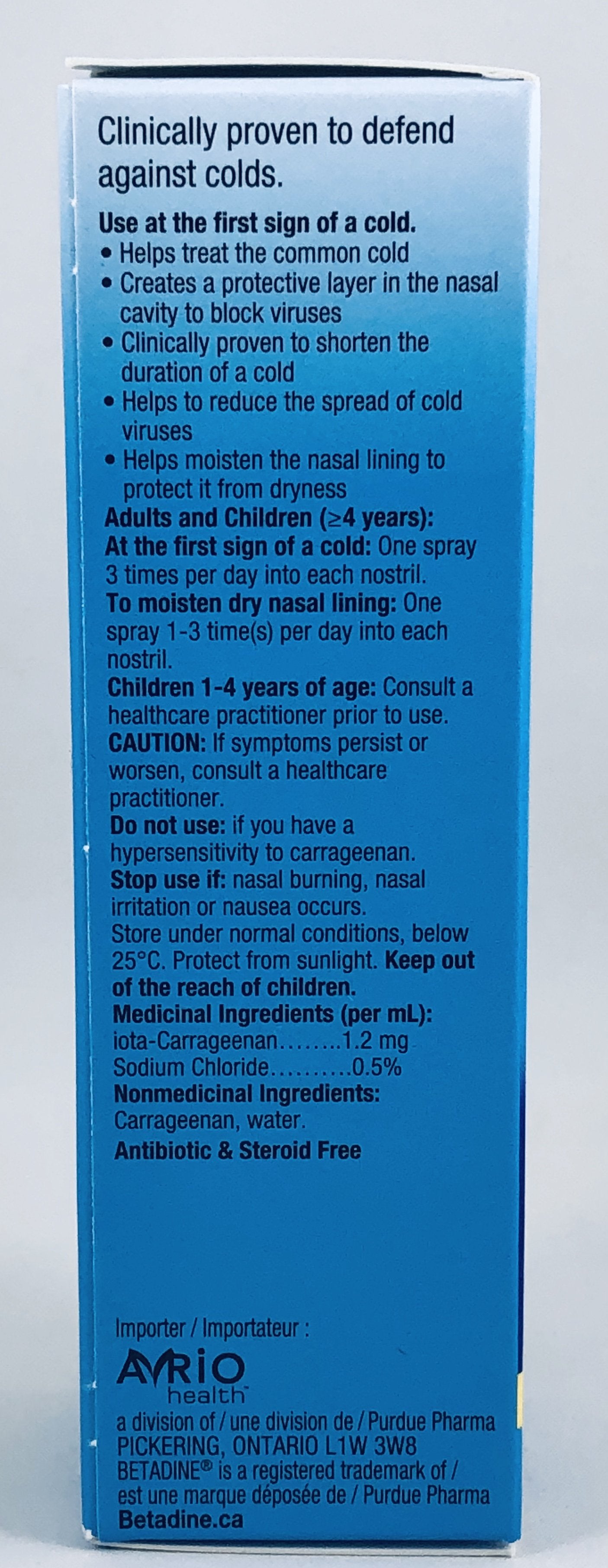BETADINE COLD DEFENCE NASAL SPRAY 20ML - NorthernVitality.us