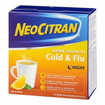 NEO CITRAN CLD/FLU X-ST LMN 10'S - Queensborough Community Pharmacy