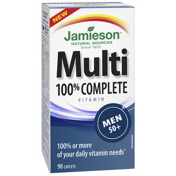 JAMIESON 100% COMPLETE MULTVITAMINI MEN TABLETS 50+90'S - Queensborough Community Pharmacy