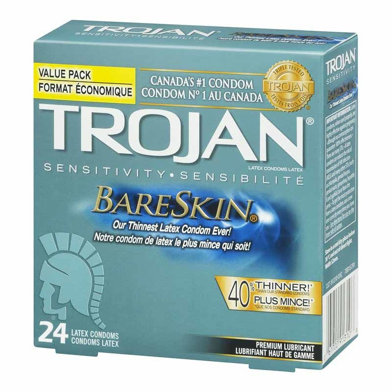 TROJAN BARESKIN CONDOM 24'S - Queensborough Community Pharmacy