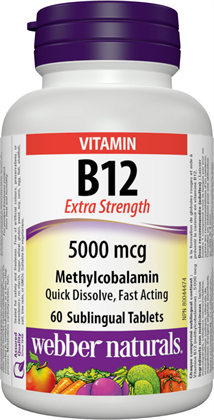 WEBBER VIT B12 5000MCG TABS SUBLINGUAL 60'S