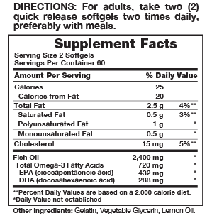 NATURE'S TRUTH FISH OIL 1200MG LEMON FLAV S/GEL120