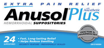 ANUSOL PLUS SUPP 24'S - Queensborough Community Pharmacy