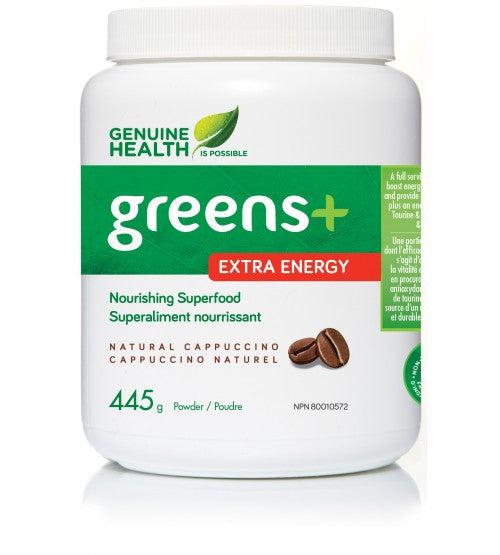 Greens+ Cappuccino Extra Energy Powder 445g - Queensborough Community Pharmacy