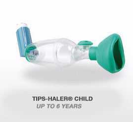 TIPS-HALER CHILD ISOBREA ASTHMA SPACER VALVED HOLDING CHAMBER 1'S - Queensborough Community Pharmacy