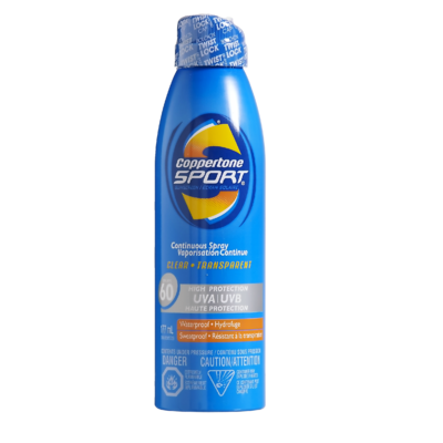 COPPERTONE CONTINUOUS SPRAY CLEAR SPF60 177ML - Queensborough Community Pharmacy