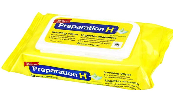 PREPARATION H SOOTHING WIPES 48'S - Queensborough Community Pharmacy