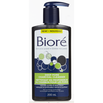 BIORE DEEP PORE CHARCOAL CLEANSER 200ML - Queensborough Community Pharmacy